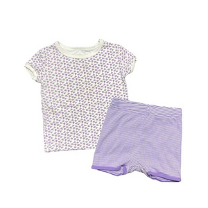 Baby Gap‎ Purple Floral Shirt/Striped Short 2 Piece Set Size 12-18 Month